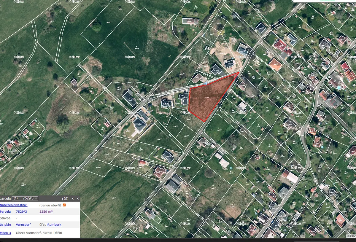 Prodej pozemku 259 m², Štursova · Varnsdorf okres Děčín