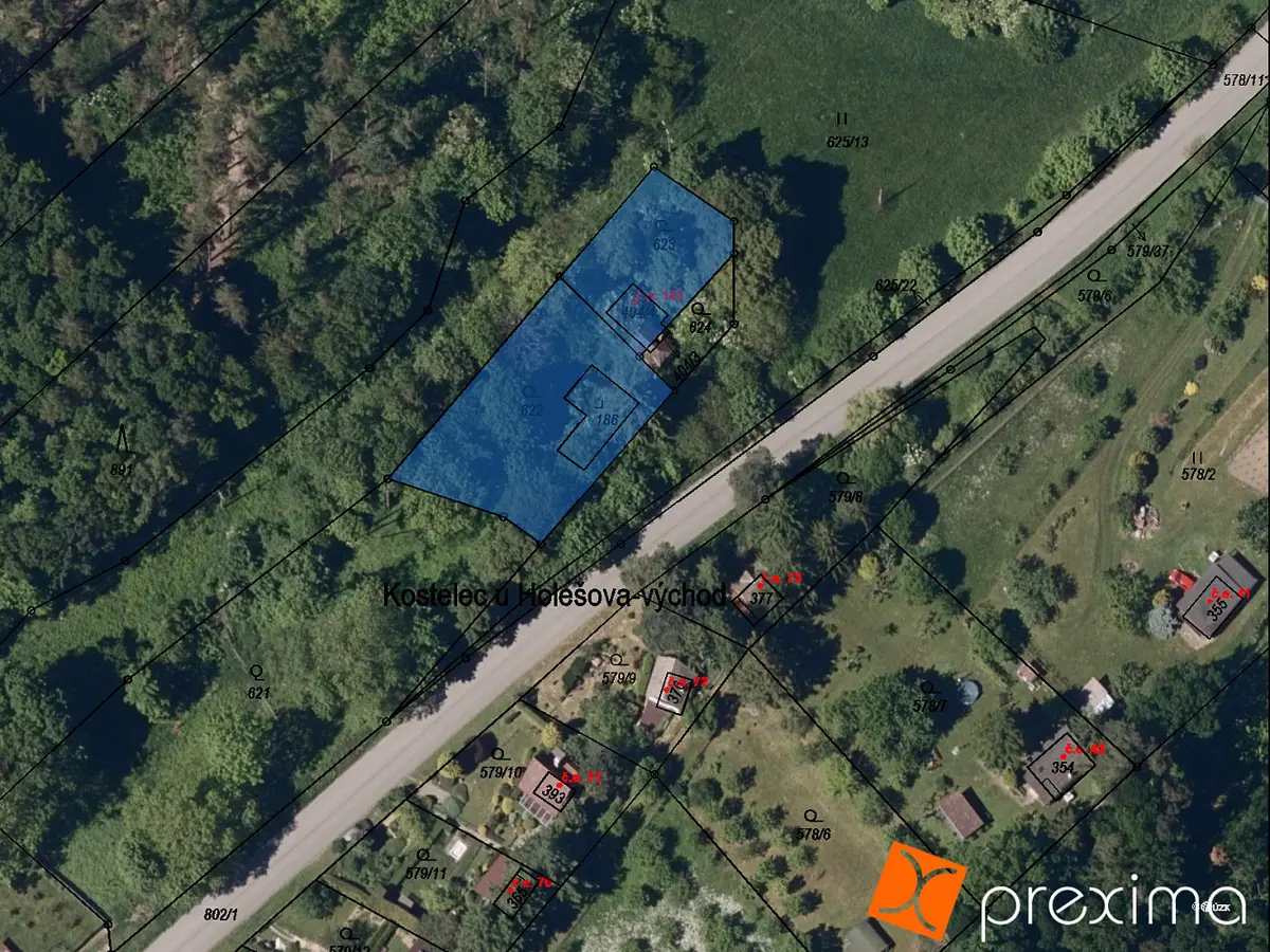 Prodej pozemku 67 m², Kostelec u Holešova · okres Kroměříž