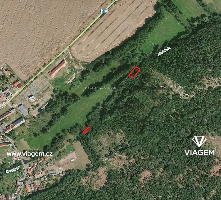 Prodej pozemku 608 m², Merklín · okres Plzeň-Jih