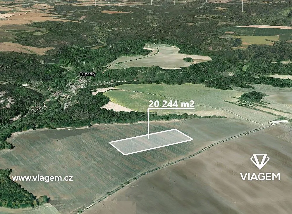 Prodej pozemku 6748 m², Želízy · okres Mělník