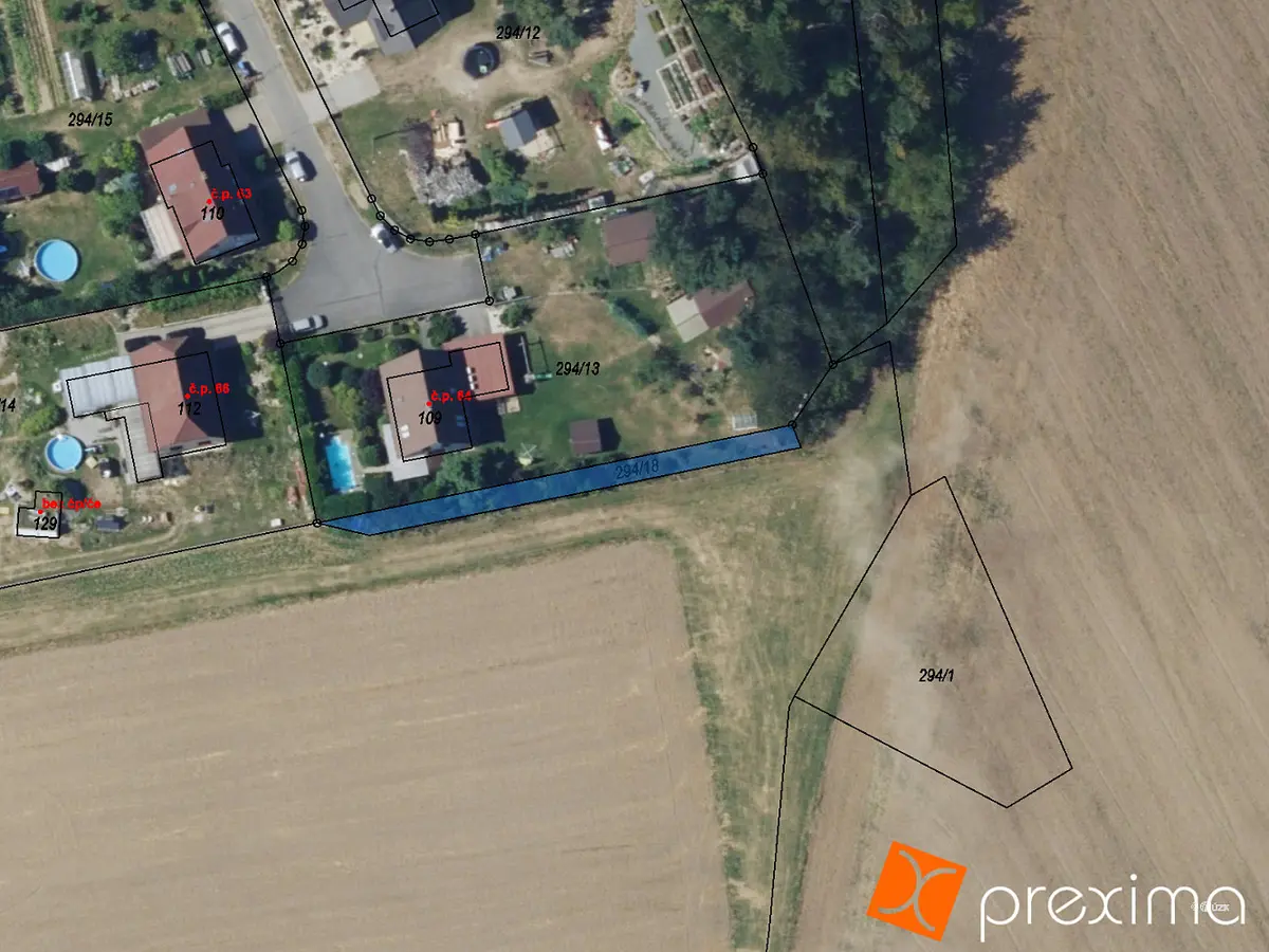 Prodej pozemku 191 m², Olší · okres Brno-venkov