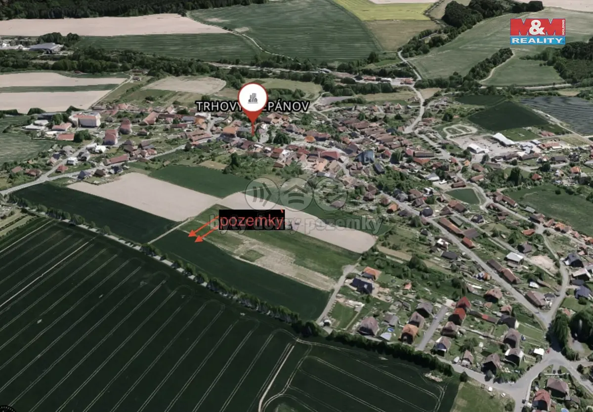 Prodej pozemku 1021 m², Trhový Štěpánov