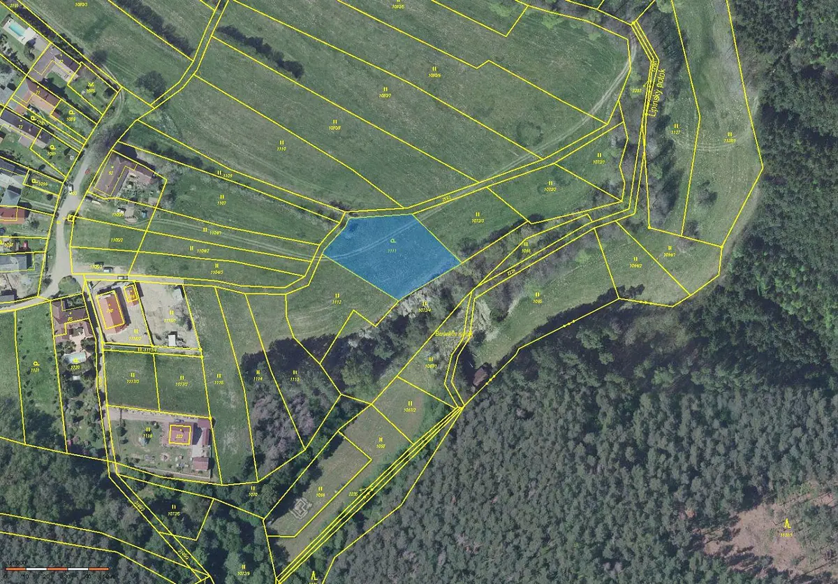Prodej pozemku 1633 m², Radošovice - Lipiny u Radošovic · okres Benešov