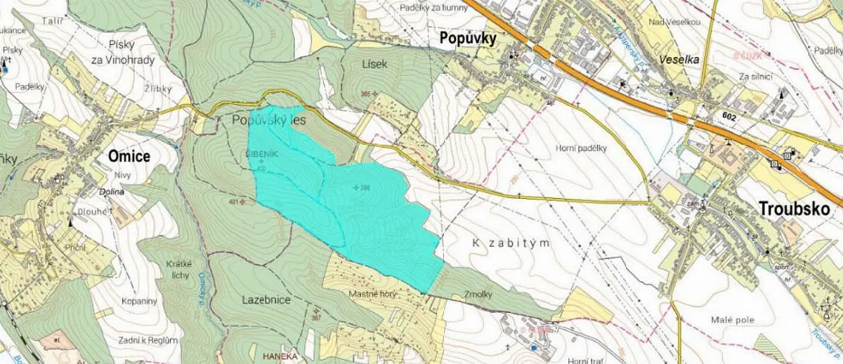 Prodej pozemku 335 m², Popůvky - Dýšina
