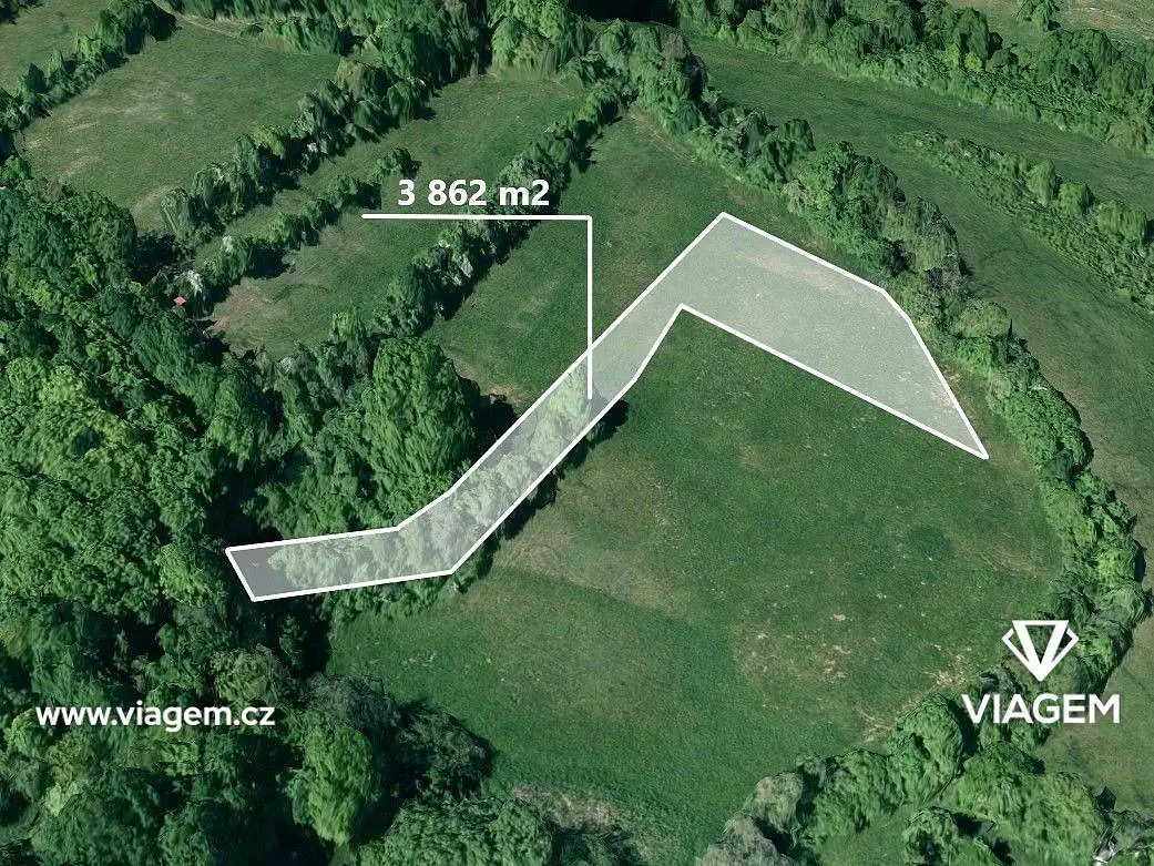 Prodej pozemku 3862 m², Jamné u Tišnova · Tišnov