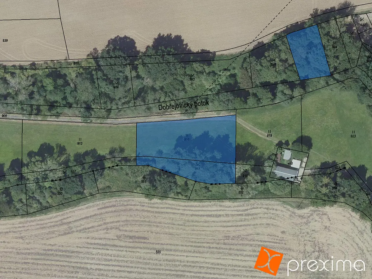 Prodej pozemku 615 m², Dobřejovice · okres Praha-východ