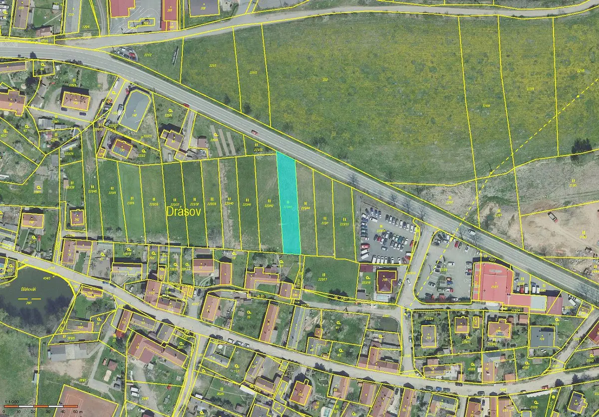 Prodej pozemku 869 m², Drásov · okres Příbram