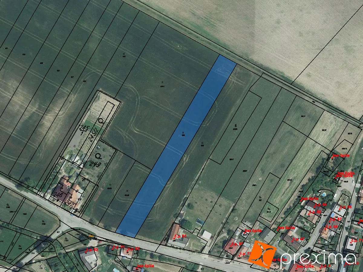 Prodej pozemku 1292 m², Kubšice · okres Znojmo