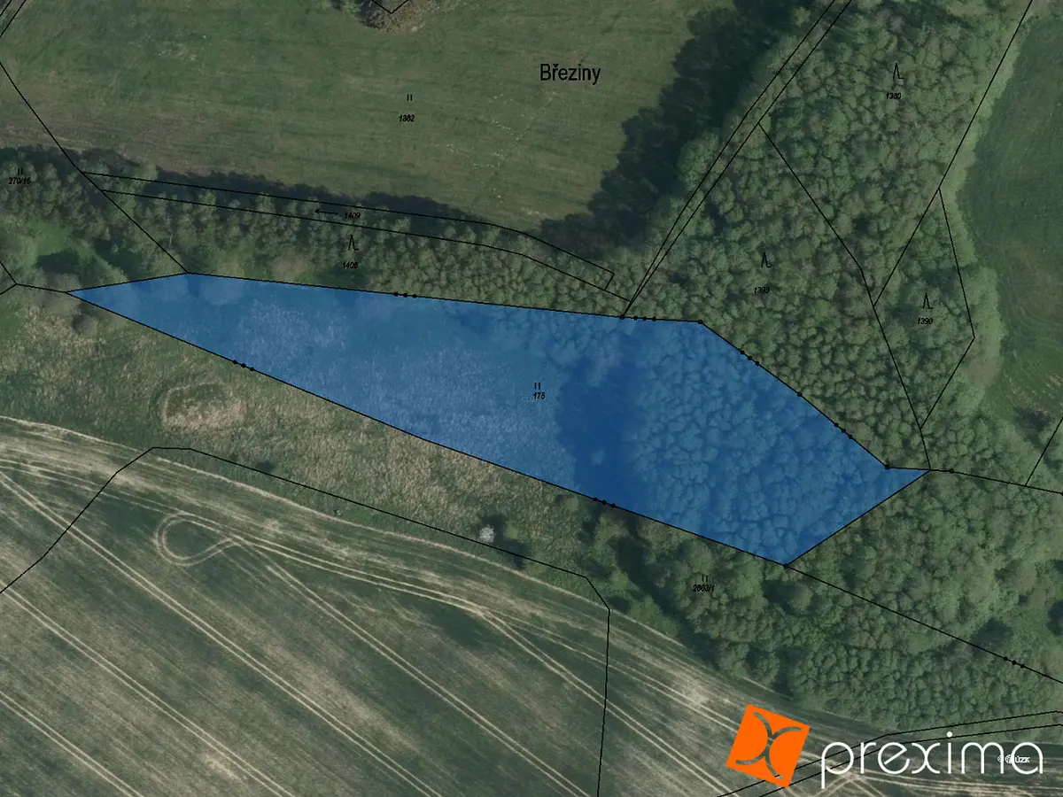 Prodej pozemku 1941 m², Častrov · okres Pelhřimov