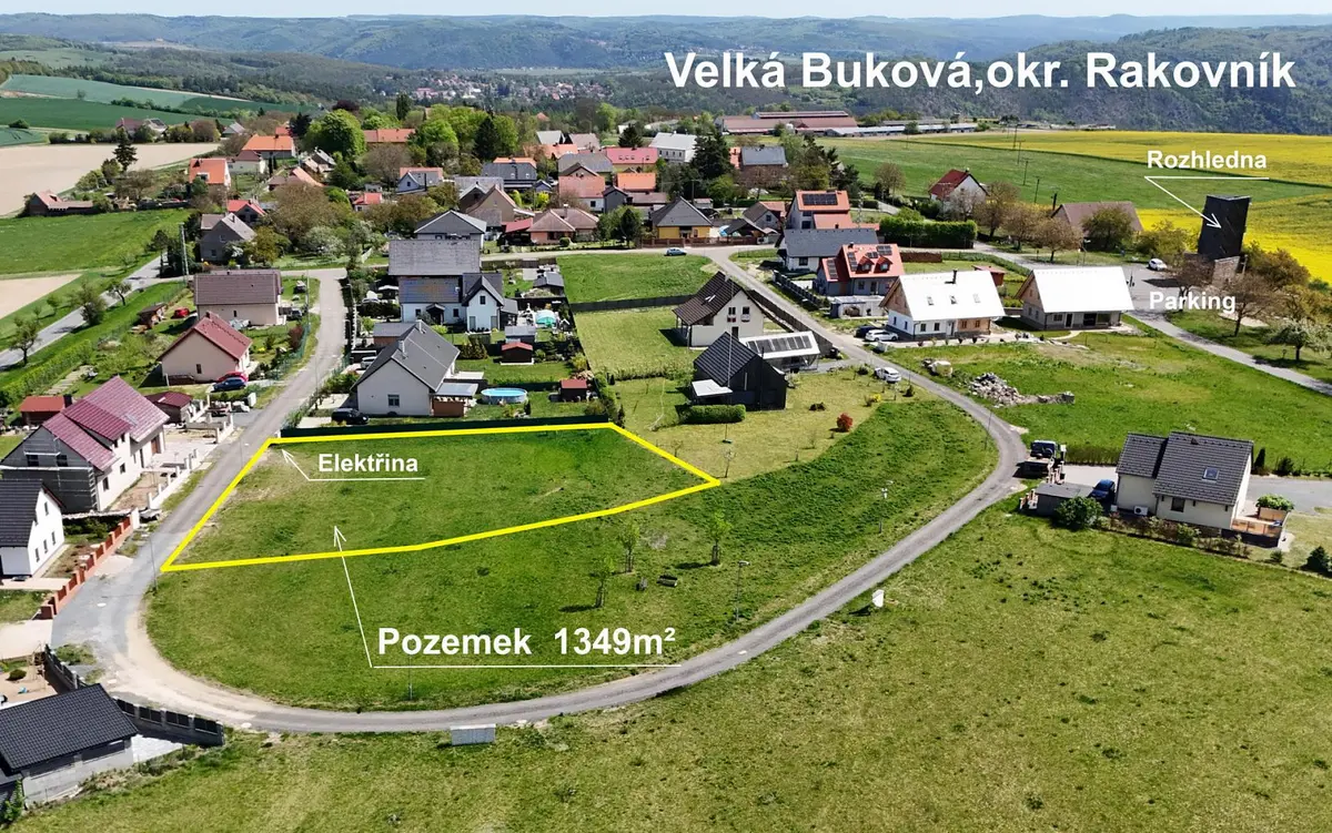 Prodej pozemku 349 m², Velká Buková · okres Rakovník