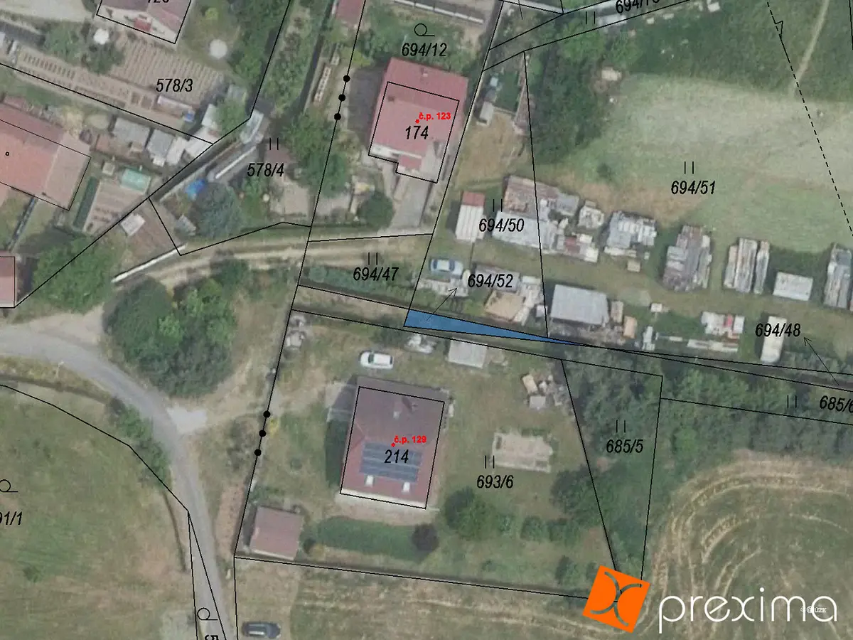 Prodej pozemku 3 m², Dlouhá Lhota · okres Příbram