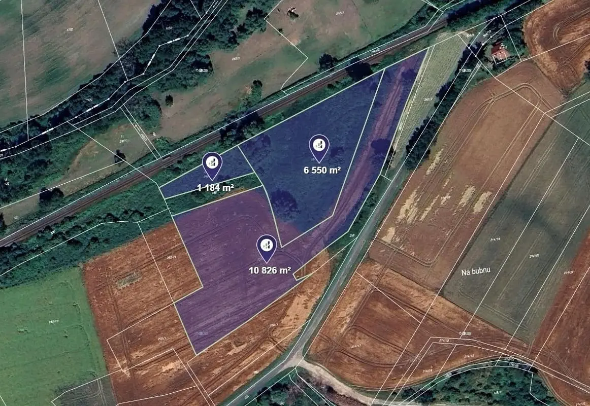 Prodej pozemku 9280 m², Kropáčova Vrutice · okres Mladá Boleslav