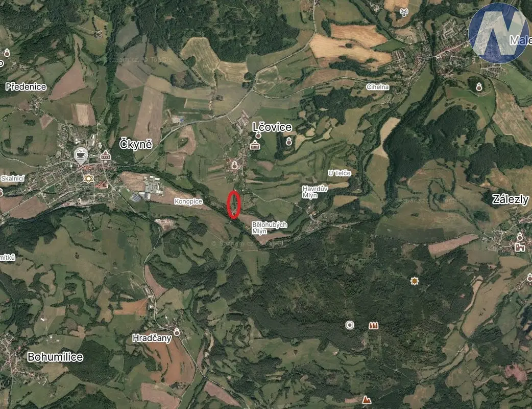 Prodej pozemku 759 m², Lčovice · okres Prachatice