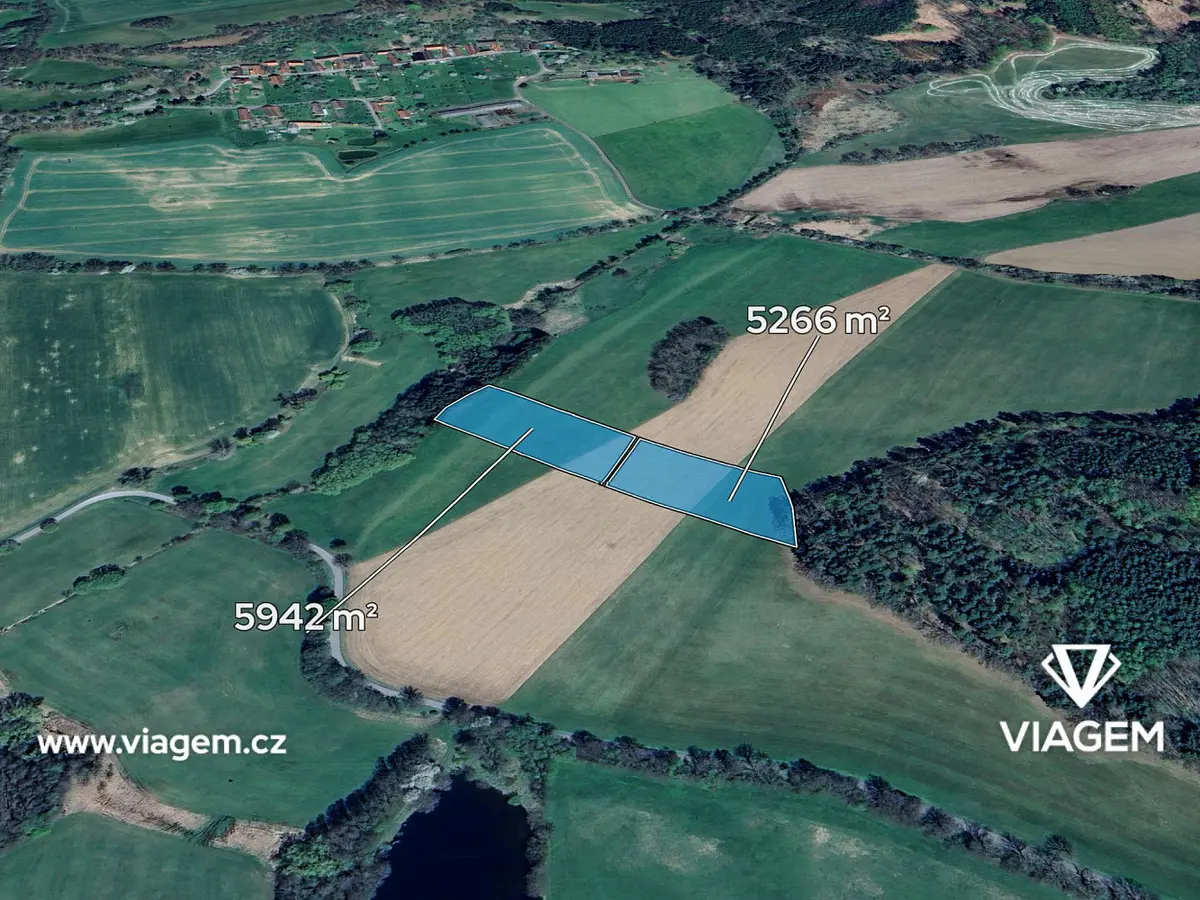 Prodej pozemku 1868 m², Borotín · okres Tábor