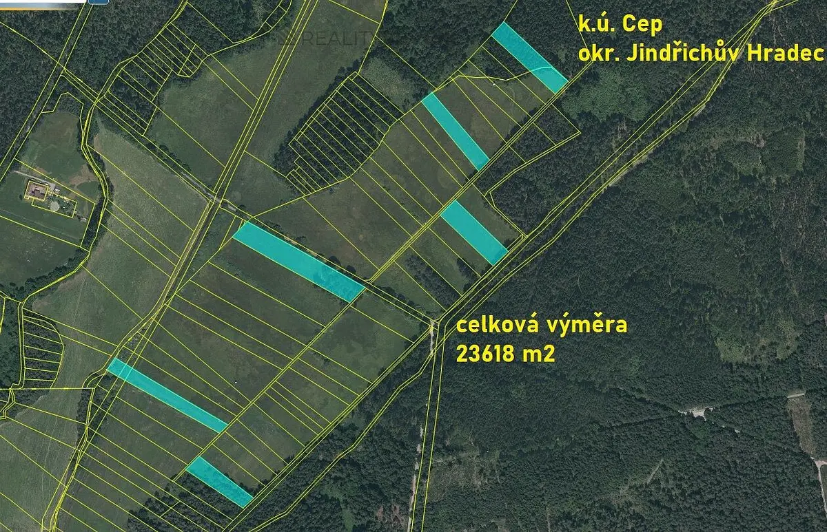 Prodej pozemku 618 m², Cep · okres Jindřichův Hradec