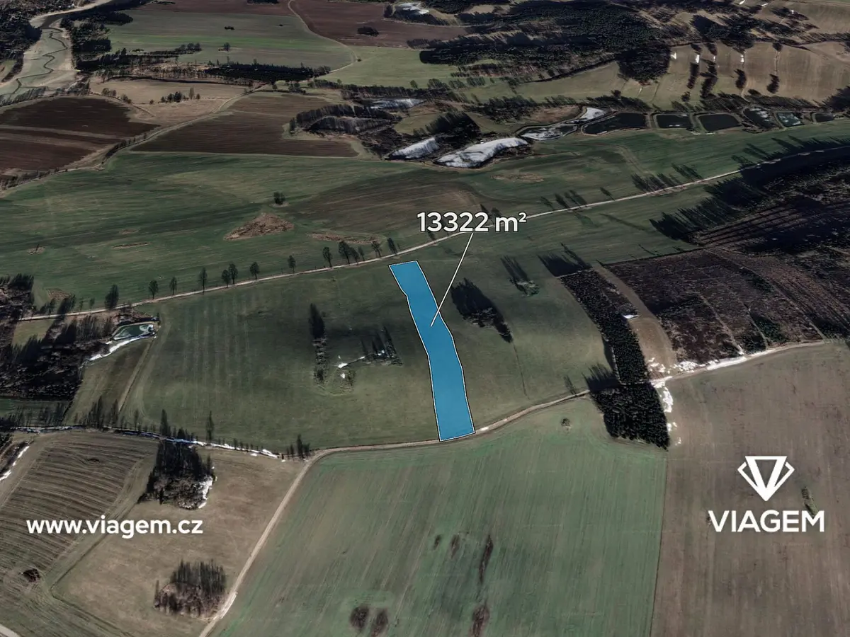 Prodej pozemku 2220 m², Kunžak · okres Jindřichův Hradec