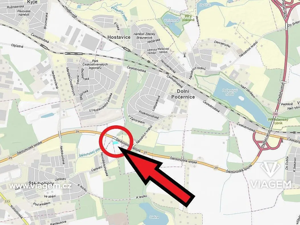 Prodej pozemku 4108 m², Hostavice