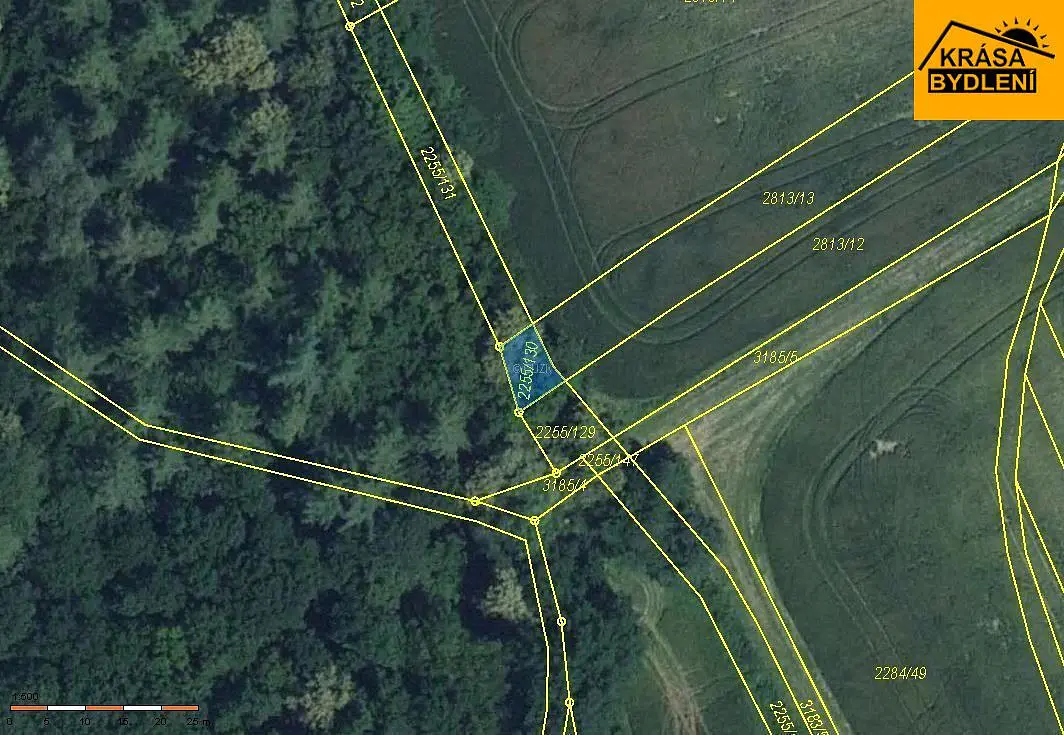 Prodej pozemku 854 m², Orlovice · okres Vyškov