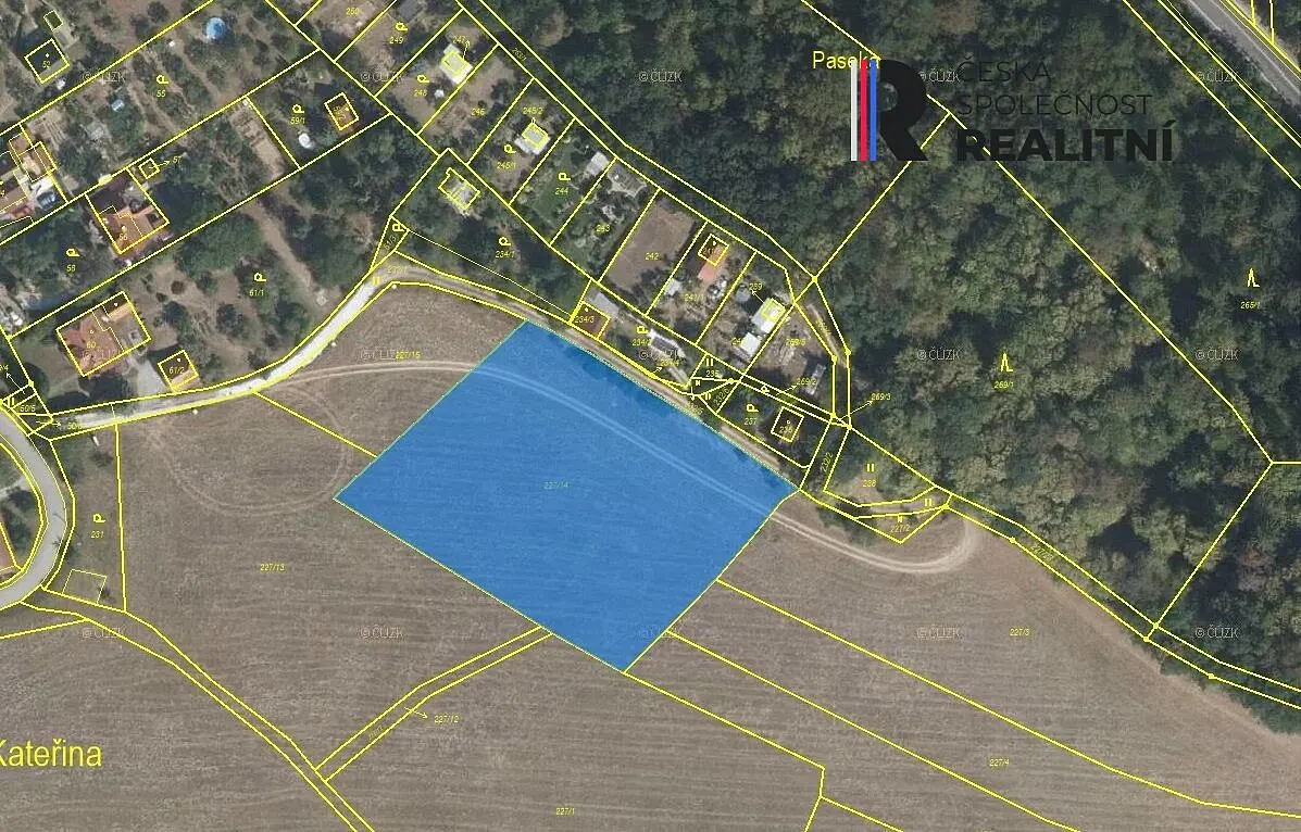 Prodej pozemku 4998 m², Šebrov-Kateřina - Svatá Kateřina · okres Blansko