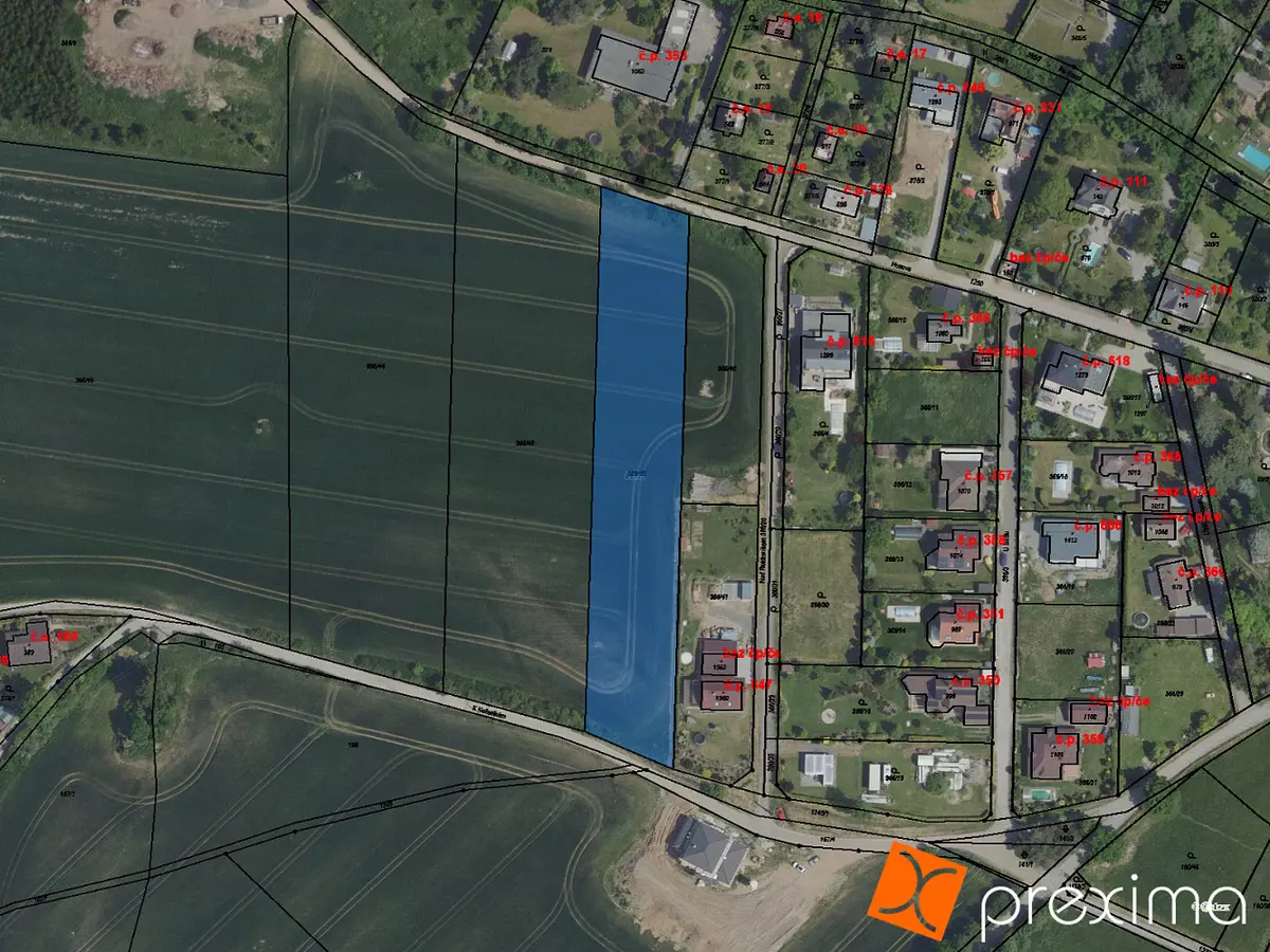 Prodej pozemku 2552 m², Pyšely · okres Benešov
