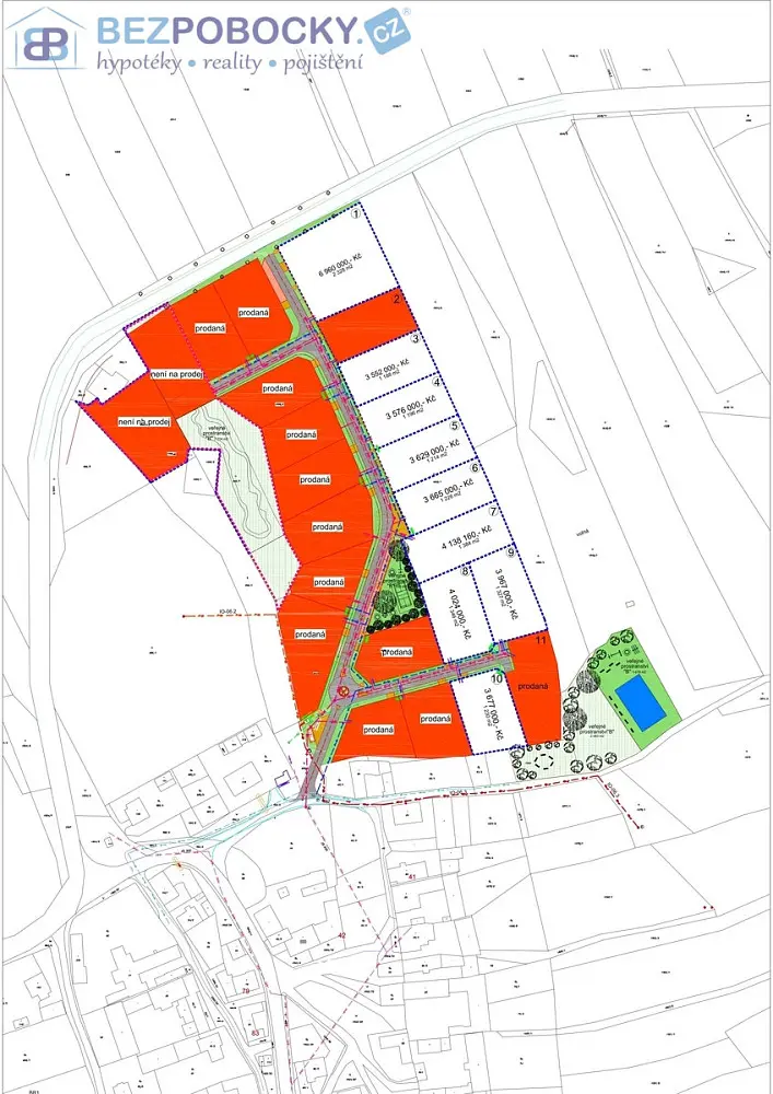 Prodej pozemku 1196 m², Malá Losenice