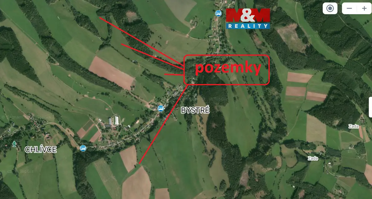Prodej pozemku 606 m², Stárkov - Bystré · okres Náchod