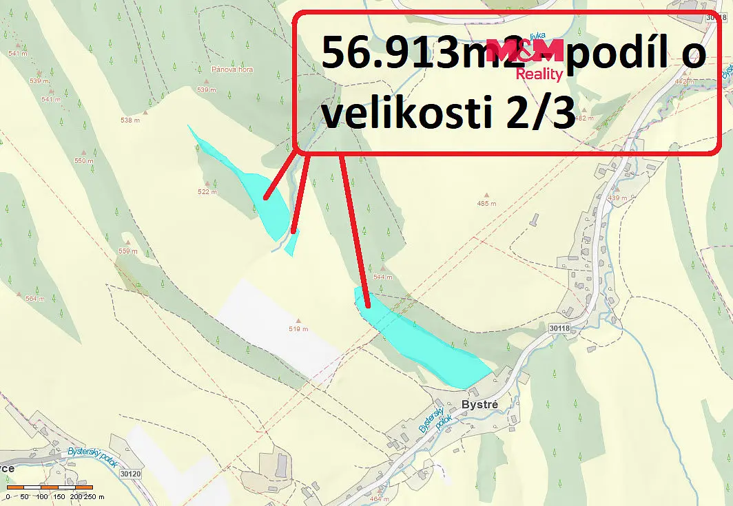 Prodej pozemku 56913 m², Stárkov - Bystré · okres Náchod