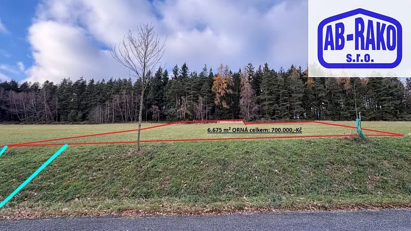 Prodej pozemku 6675 m², Lhota u Sedla · Číměř