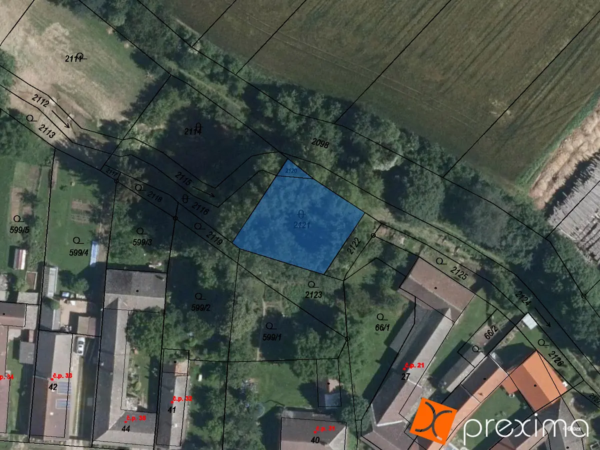 Prodej pozemku 123 m², Budíškovice · okres Jindřichův Hradec