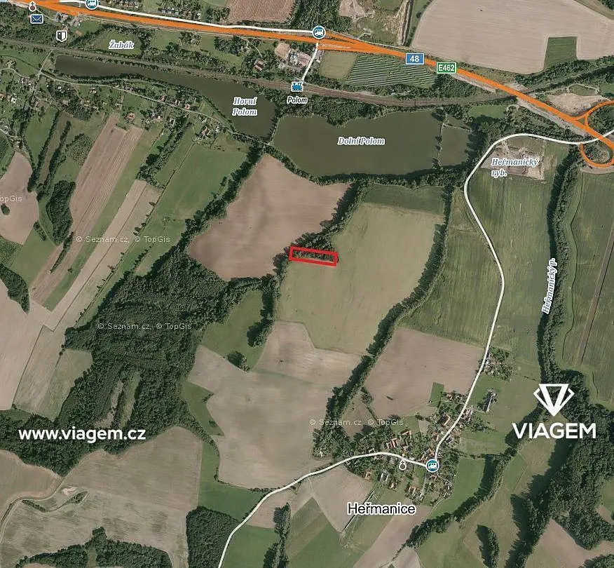 Prodej pozemku 4723 m², Heřmanice u Polomi · Starý Jičín