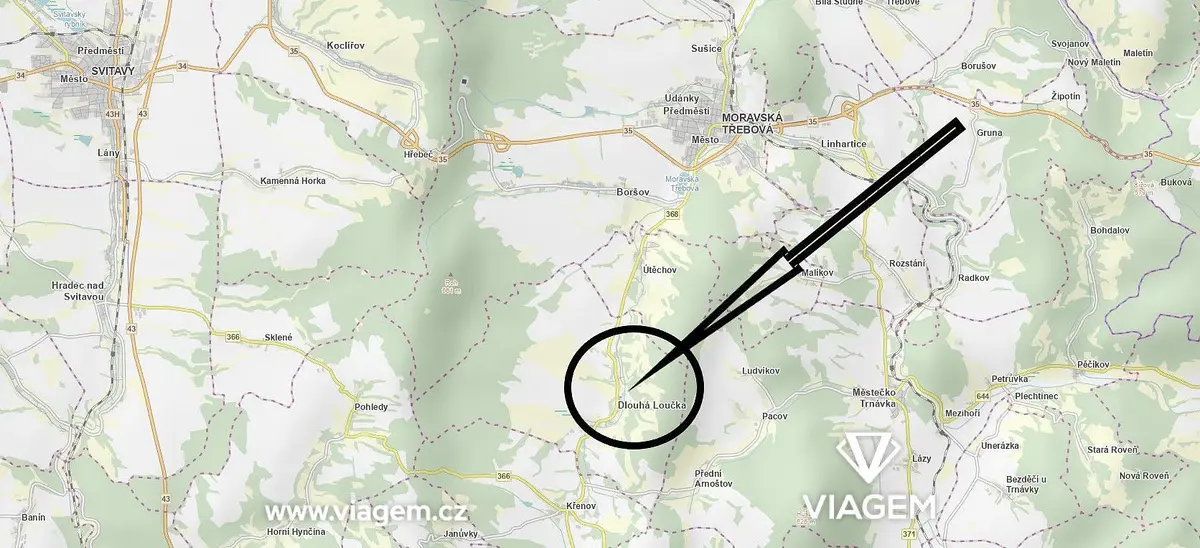 Prodej pozemku 662 m², Dlouhá Loučka · okres Svitavy