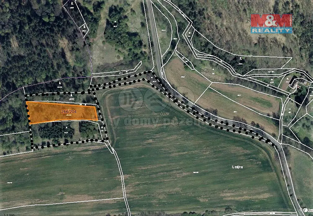 Prodej pozemku 223 m², Tuchořice · okres Louny