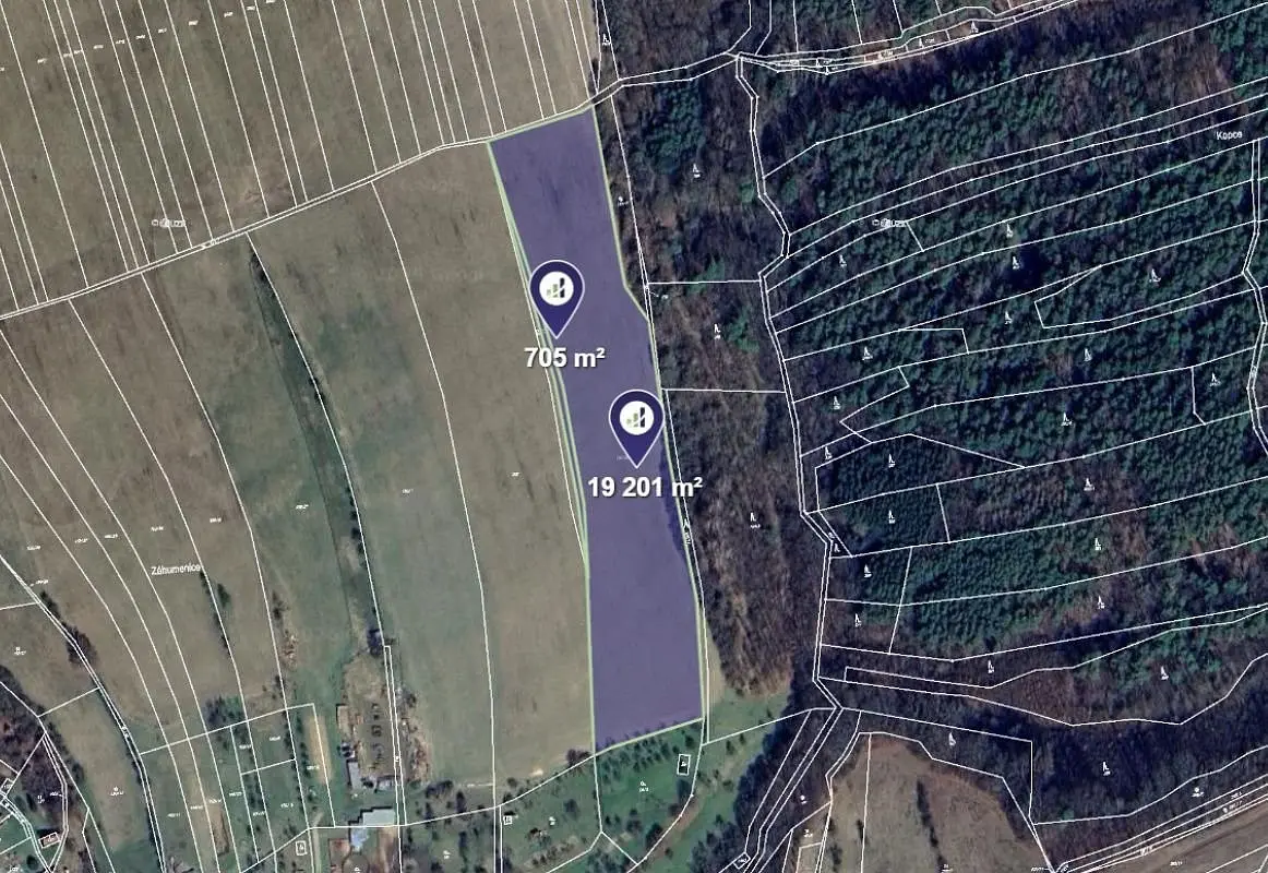 Prodej pozemku 906 m², Kaňovice · okres Zlín