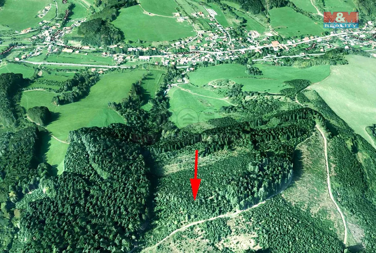Prodej pozemku 5837 m², Lhota u Vsetína · okres Vsetín