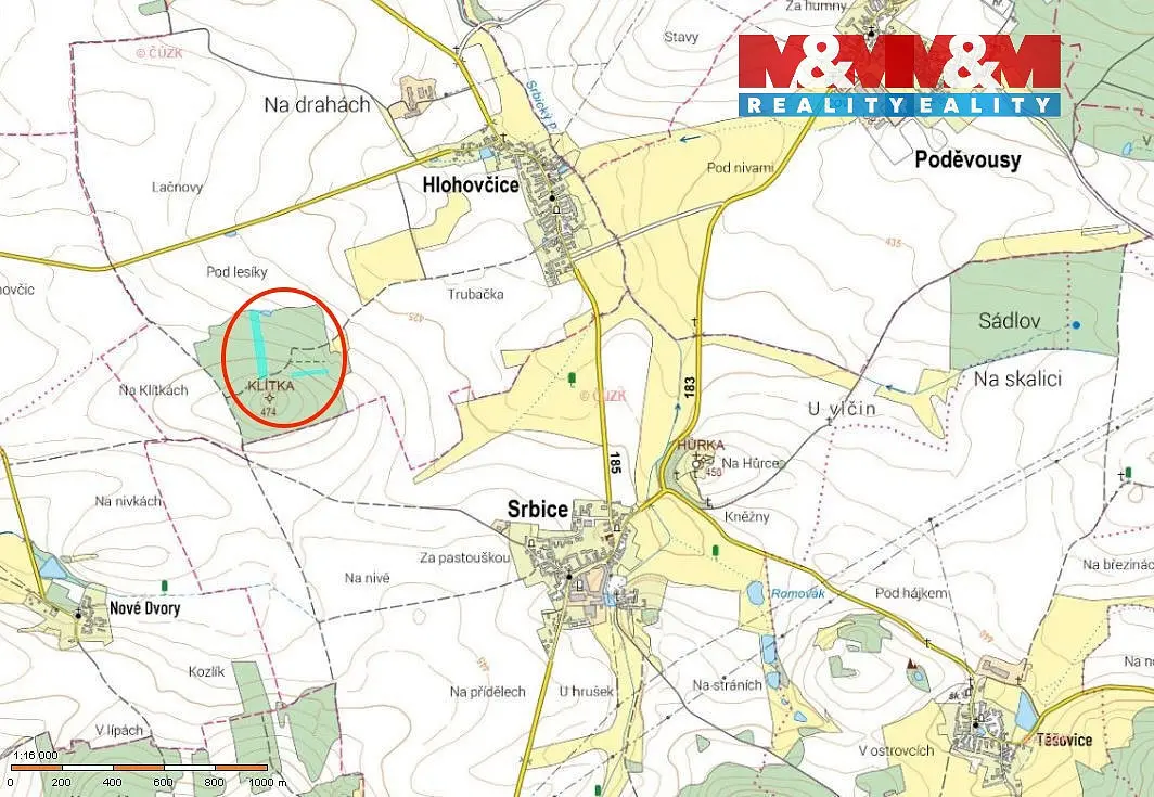 Prodej pozemku 323 m², Hlohovčice · okres Domažlice