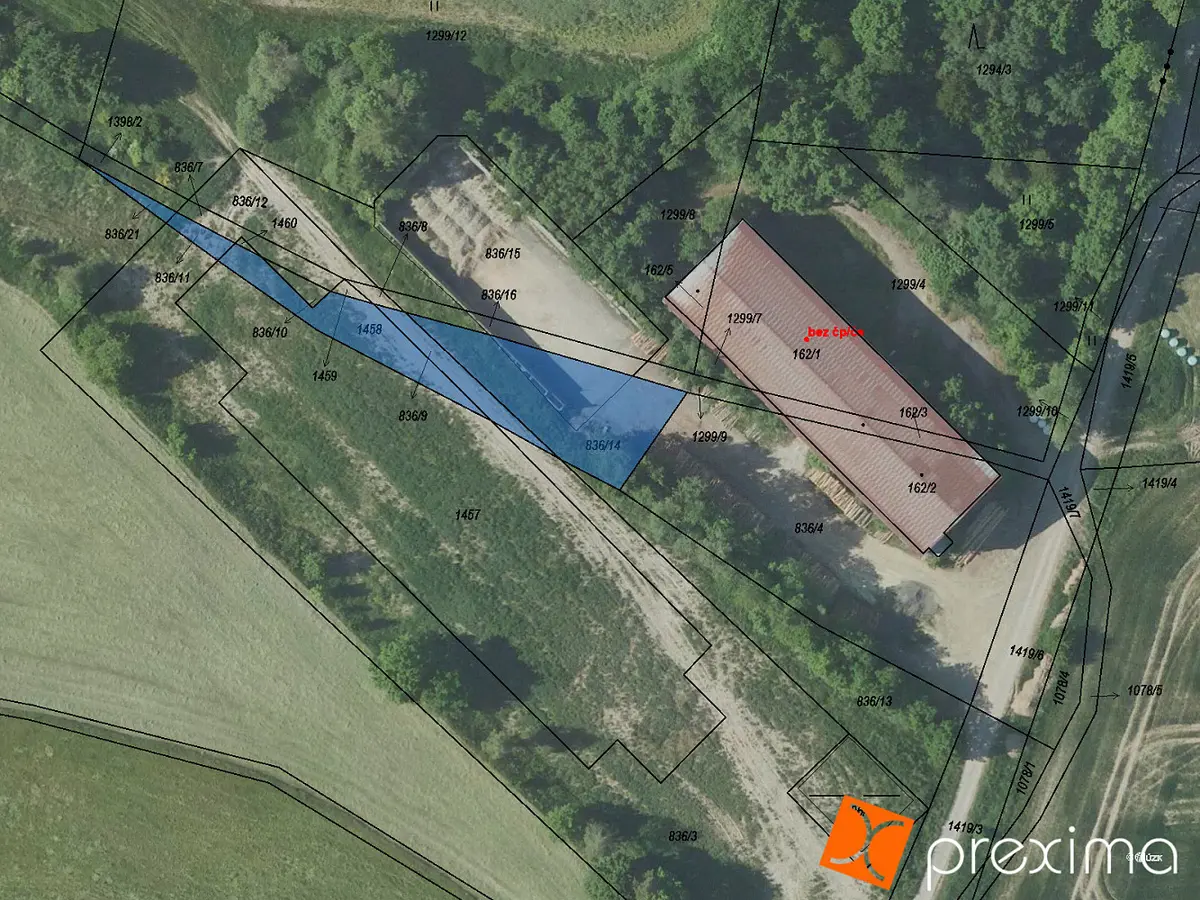 Prodej pozemku 227 m², Hradiště · okres Benešov