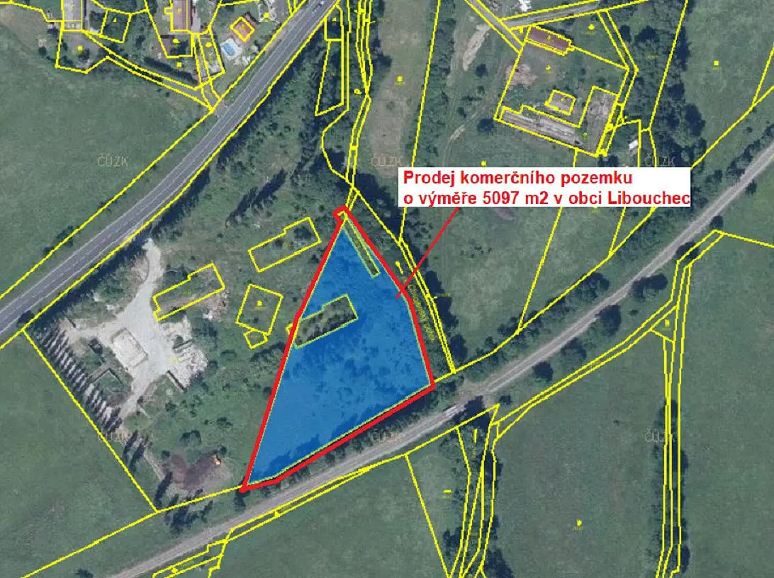 Prodej pozemku 5093 m², Libouchec · okres Ústí nad Labem