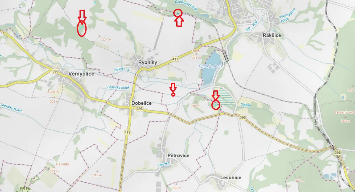 Prodej pozemku 3133 m², Vémyslice - Horní Bříza