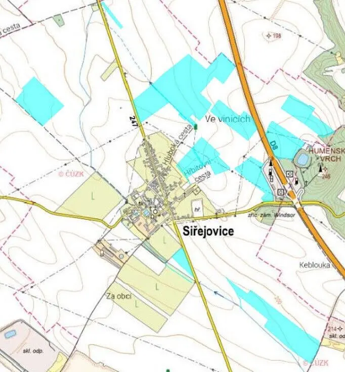 Pronájem pozemku 494125 m², Siřejovice · okres Litoměřice