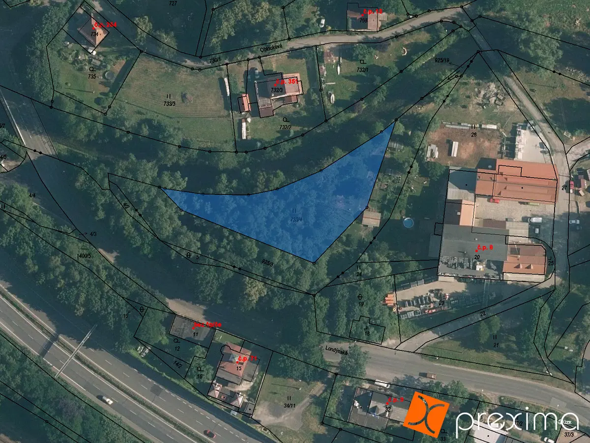 Prodej pozemku 477 m², Liberec