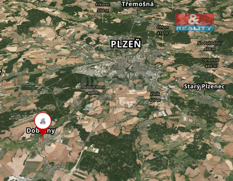 Prodej pozemku 19549 m², Dobřany · okres Plzeň-Jih