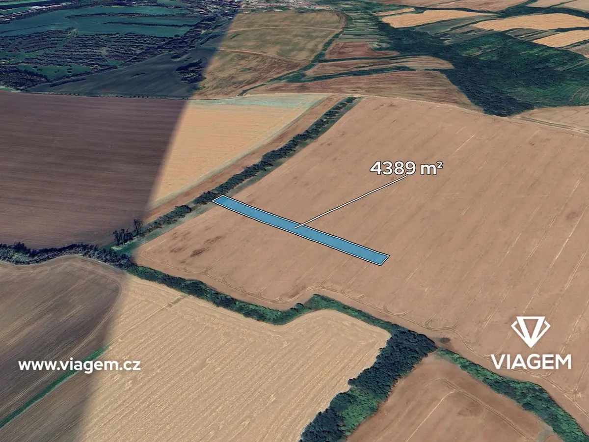 Prodej pozemku 4389 m², Jarošov u Uherského Hradiště · Uherské Hradiště