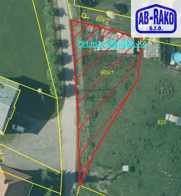 Prodej pozemku 791 m², Číměř · okres Jindřichův Hradec