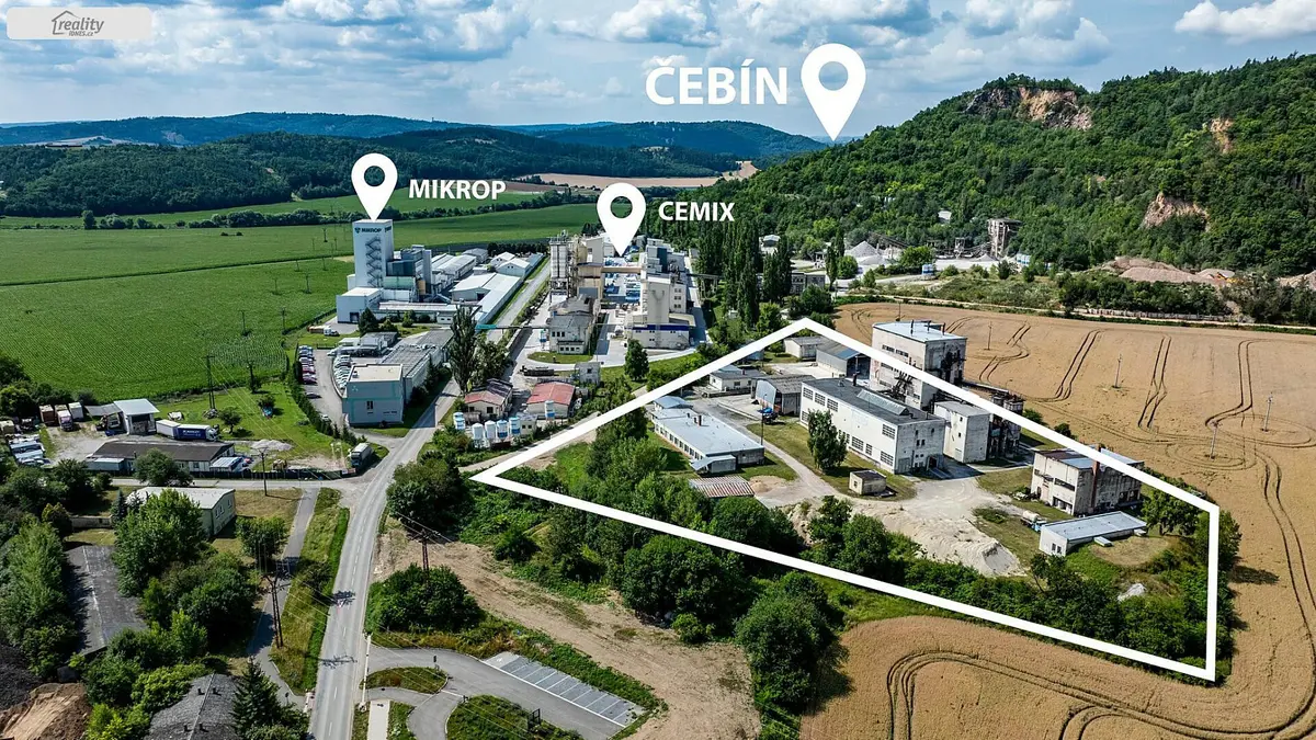 Prodej komerčního prostoru 3507 m², Čebín · okres Brno-venkov