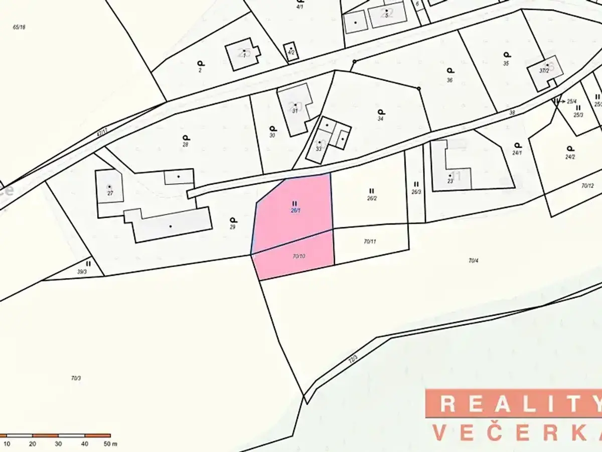 Prodej pozemku 1059 m², Kleštěnice · Komárov