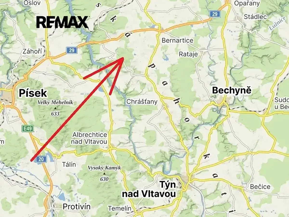 Prodej pozemku 654 m², Olešná · okres Písek