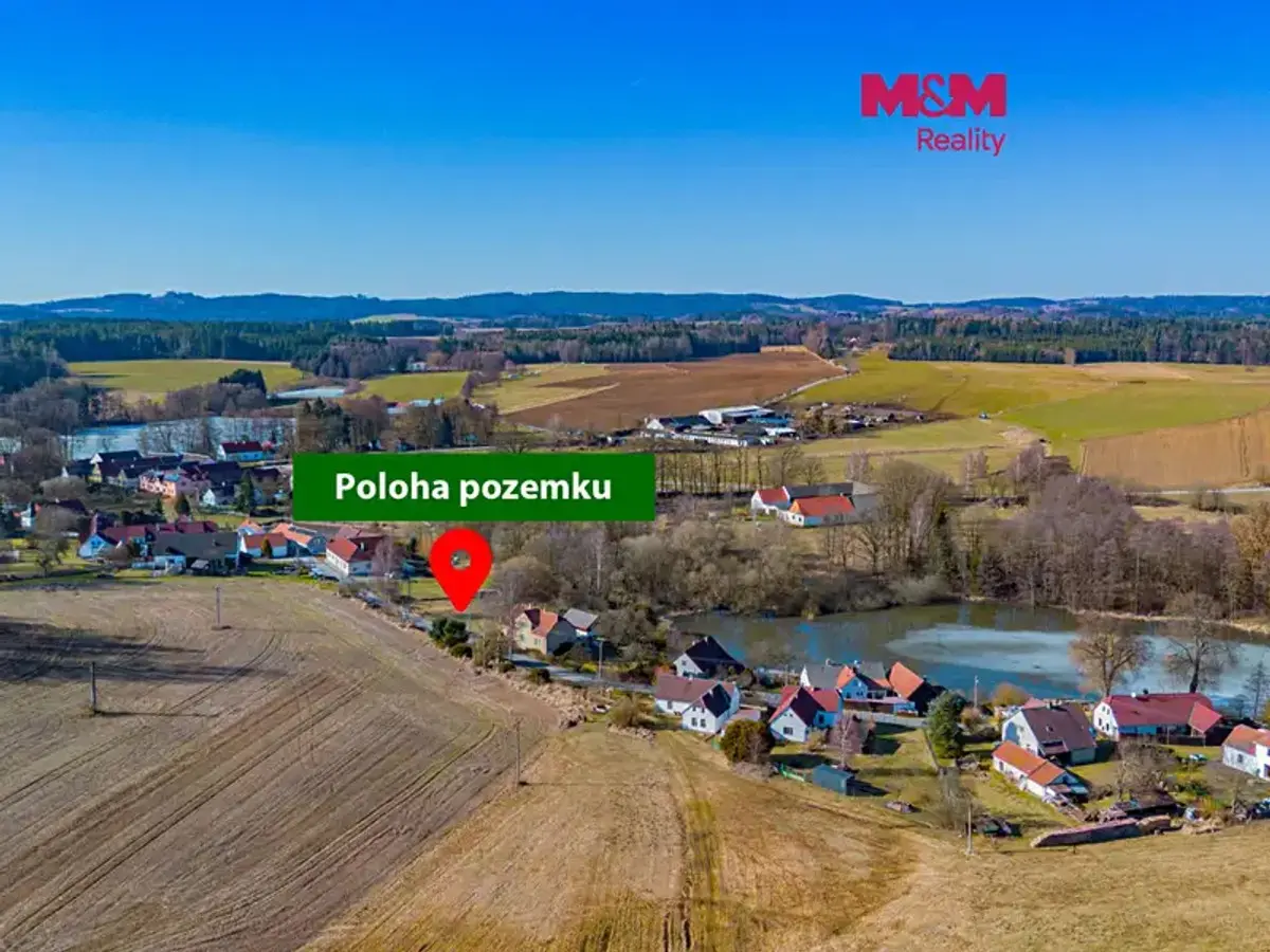 Prodej pozemku 1456 m², Jarošov nad Nežárkou · okres Jindřichův Hradec