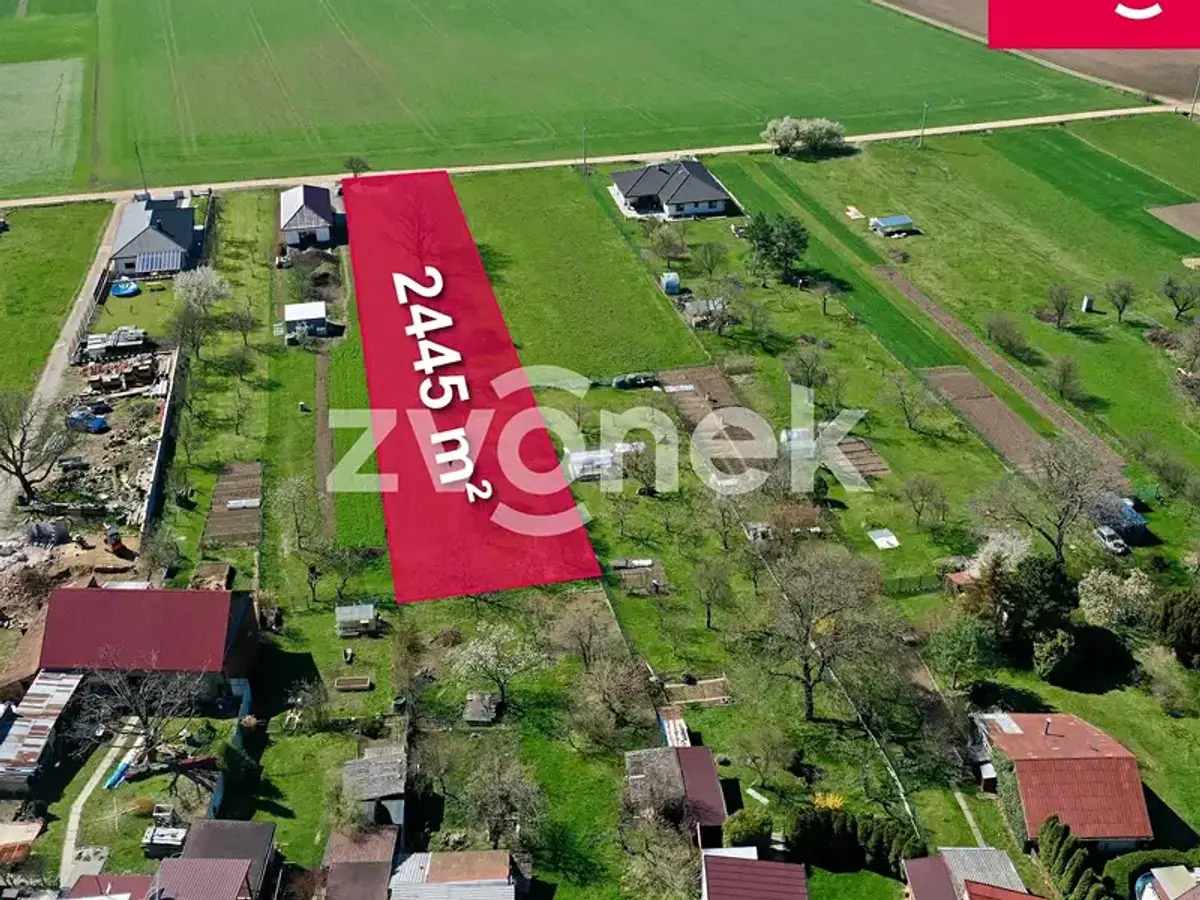 Prodej pozemku 2445 m², Přílepy · okres Kroměříž