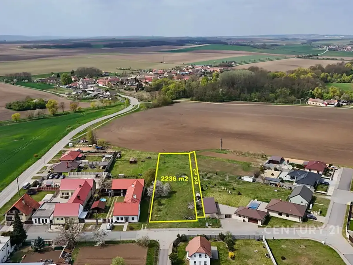 Prodej pozemku 2756 m², Hostěradice na Moravě · Hostěradice