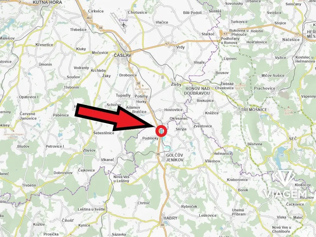 Prodej pozemku 15482 m², Kutná Hora · 286 01